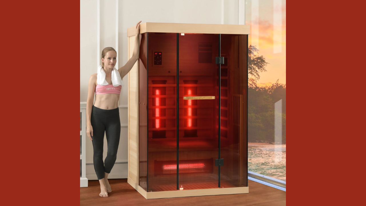 Luxurious 2-Person Infrared Sauna with Bluetooth and Oxygen Device